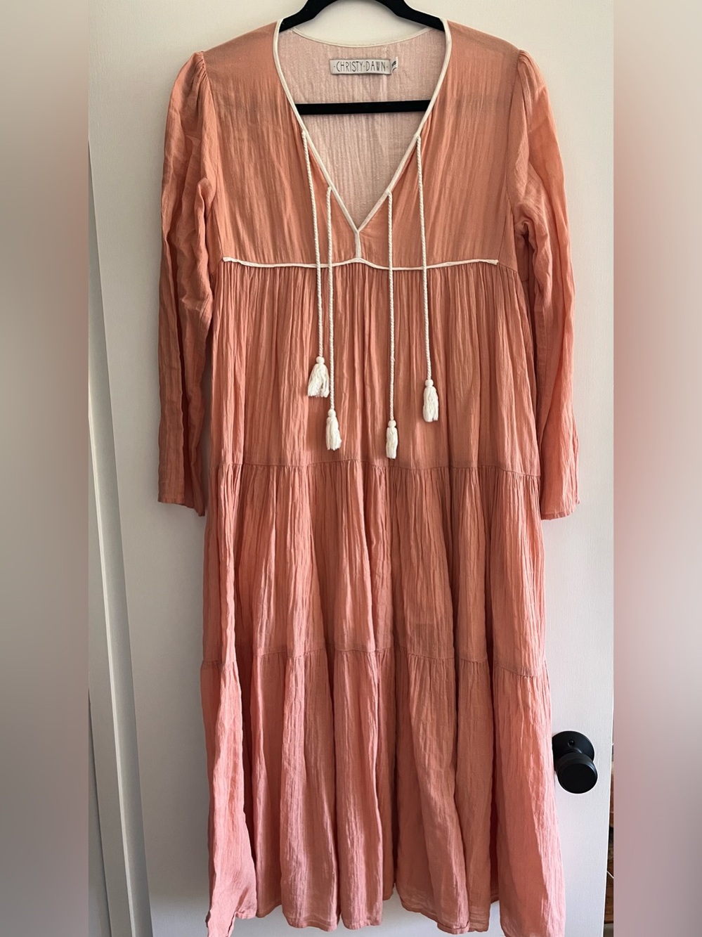 Christy Dawn Dress with Tassel Ties sz small